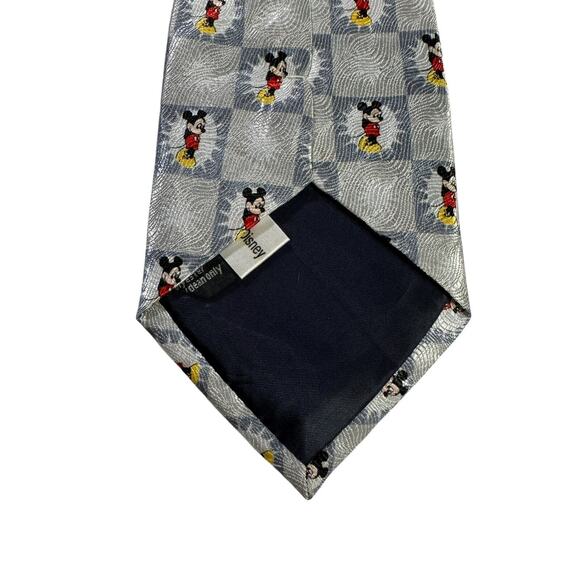 Disney Shy Mickey Mouse Pattern Cartoon Novelty Grey Necktie - Picture 5 of 8